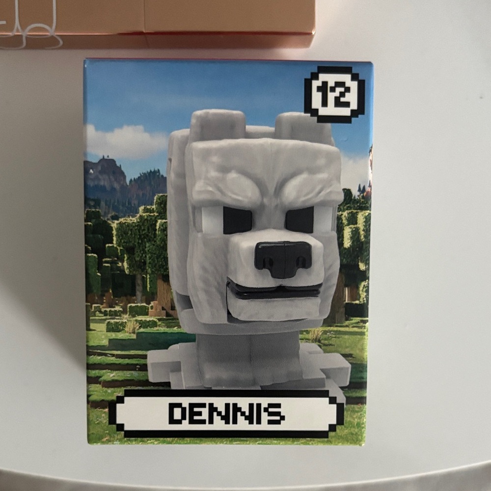 Minecraft Dennis Wolf Figure